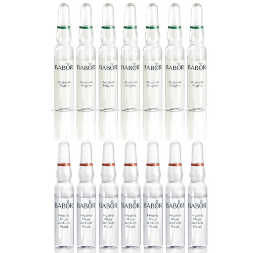 HYDRA PLUS ACTIVE (7 X 2ML) & ACTIVE NIGHT FLUID (7 X 2ML) Moisturize & Illuminate: 14-Day Ampoule Set (20% OFF! Valued at $76)