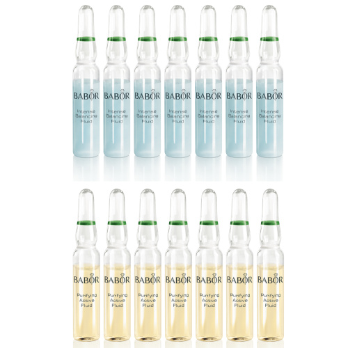 PURIFYING ACTIVE FLUID (7 X 2ML) & INTENSE BALANCING FLUID (7 X 2ML) Clear & Balance: 14-Day Ampoule Set (20% OFF! Valued at $72)
