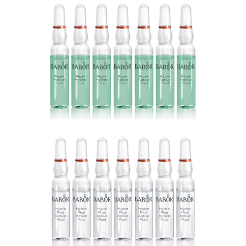 ALGAE ACTIVE FLUID (7 X 2ML) & HYDRA PLUS ACTIVE FLUID (7 X 2ML) Hydrate & Replenish: 14-Day Ampoule Set (20% OFF! Valued at $78)